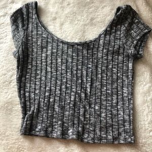 Cropped cotton grey too